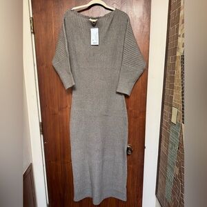 12th Tribe Gray/Taupe Long Sleeve Knit Dress